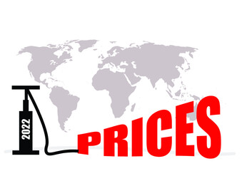 Price Inflation in 2022 in all countries - 514075781