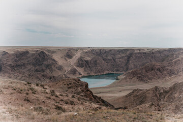 channel and coast of Ili river, Almaty, Kazkhstan © abramov_jora