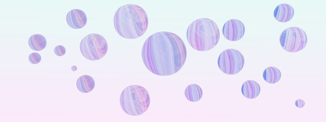 pink abstract background with soap bubbles