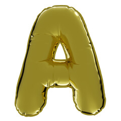 Gold Balloons Letter A