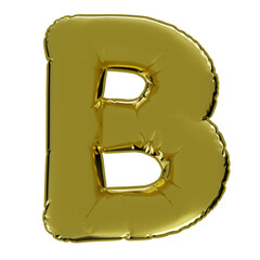 Gold Balloons Letter B