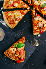 Italian pizza with mozzarella
