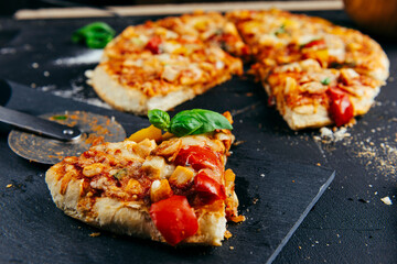 Italian pizza with mozzarella
