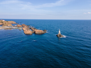 Amazing Aerial view of town of Ahtopol, Bulgaria