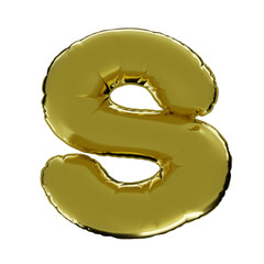 Gold Balloon Letter S