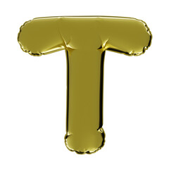 Gold Balloon Letter T