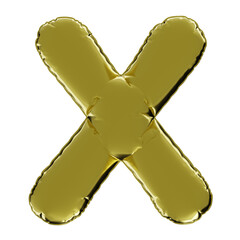 Gold Balloon Letter X.