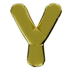 Gold Balloon Letter Y.