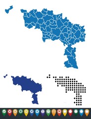 Set maps of Hainaut Province