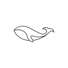 Naklejka na ściany i meble Whale icon logo design illustration template