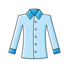 Blue formal dress shirt isolated vector