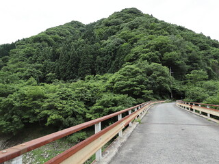 日本の山と橋 japanese mountain and bridge