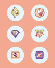 Fototapeta premium cool food badges