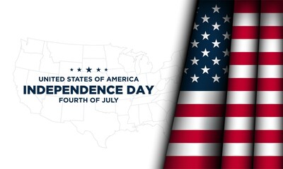 United States of America Independence Day Background Design. Fourth of July.