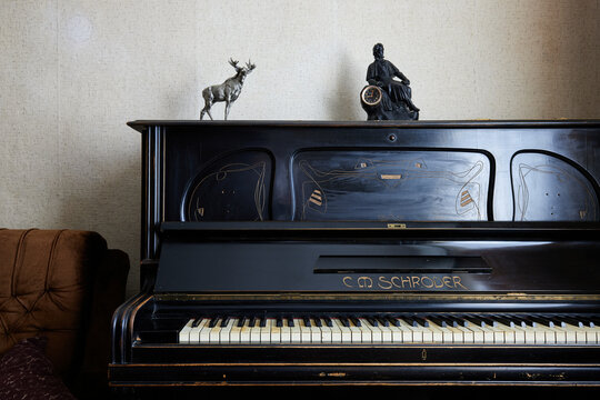 Kazan, Tatarstan, Russia - July 2022:C. M. Schroeder piano. was one of the few Russian manufacturers who became famous at the international level.  