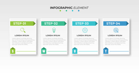 Presentation business infographic template with 4 options