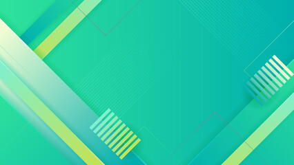 Abstract green technology background. Vector abstract graphic design banner pattern presentation background web template.