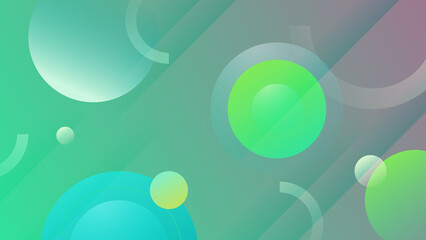 Abstract green technology background. Vector abstract graphic design banner pattern presentation background web template.