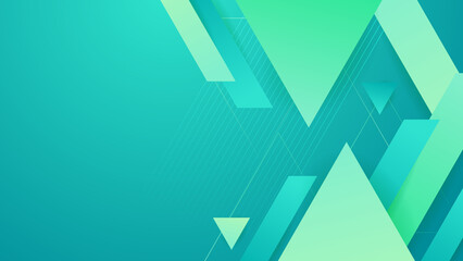 Abstract green technology background. Vector abstract graphic design banner pattern presentation background web template.