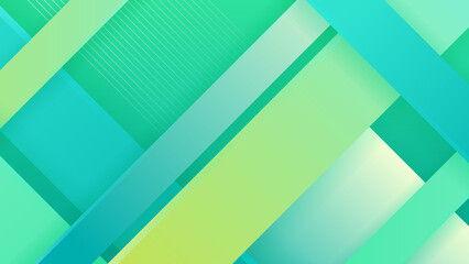 Obraz premium Abstract green technology background. Vector abstract graphic design banner pattern presentation background web template.