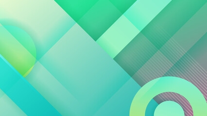Abstract green technology background. Vector abstract graphic design banner pattern presentation background web template.