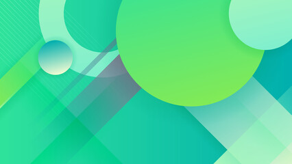 Abstract green technology background. Vector abstract graphic design banner pattern presentation background web template.