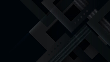 Fototapeta premium Abstract black background. Vector abstract graphic design banner pattern presentation background web template.