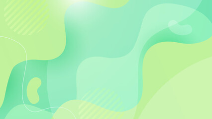 Abstract green technology background. Vector abstract graphic design banner pattern presentation background web template.