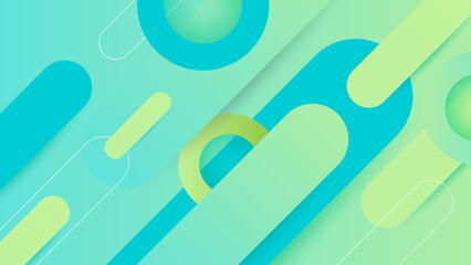 Abstract green technology background. Vector abstract graphic design banner pattern presentation background web template.