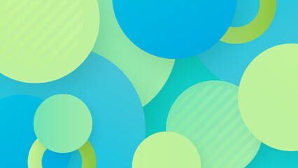 Abstract green technology background. Vector abstract graphic design banner pattern presentation background web template.