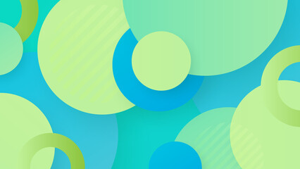 Abstract green technology background. Vector abstract graphic design banner pattern presentation background web template.