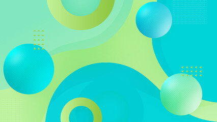 Abstract green technology background. Vector abstract graphic design banner pattern presentation background web template.