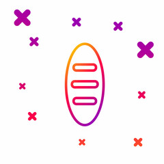 Color line Bread loaf icon isolated on white background. Gradient random dynamic shapes. Vector