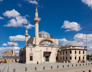 External view of Selimiye Mosque, 16th century Ottoman mosque in Konya, Turkey.