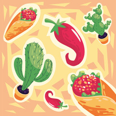mexico stickers design