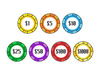 カジノのチップのイラスト