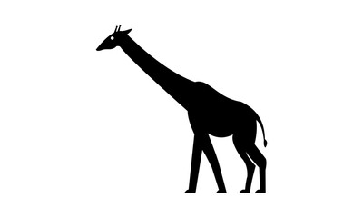 black giraffe vector icon