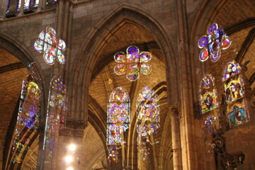 cathedral of leon - obrazy, fototapety, plakaty