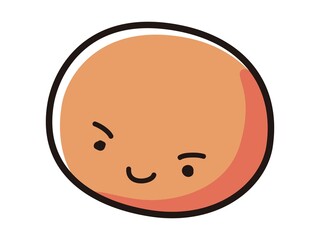 丸い顔のキャラクターのイラスト