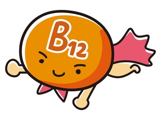 ビタミンB12のキャラクターのイラスト