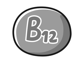ビタミンB12のキャラクターのイラスト