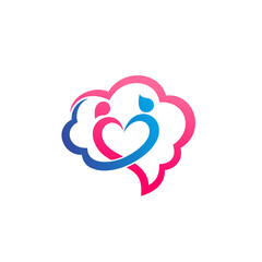 Smart love logo with couple concept