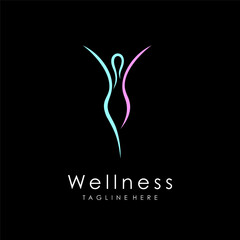 body logo with wellness concept
