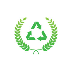 Biodegradable, recyclable plastic icon design. vector illustration