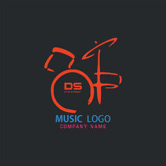 simple but high artistic value musical instrument logo
