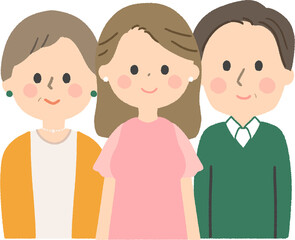 成人した娘と夫婦