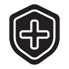 Fototapeta premium medical insurance glyph icon