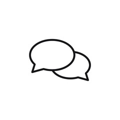 Speech bubble icon design isolated on a white background