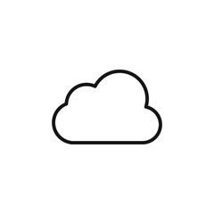 Flat line vector cloud icon