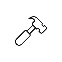 hammer icon or logo vector illustration of a sign symbol isolated. high quality line style vector icon